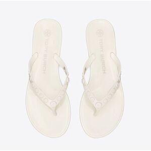 Tory Burch Studded Jelly Sandals Flip Flop Sandal Ivory White Size 7